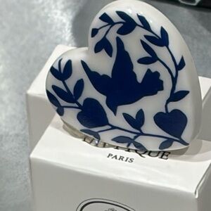 Diptyque Ceramic Blue Hearts Lapel Pin from Constantin Riant Blue White Ceramic